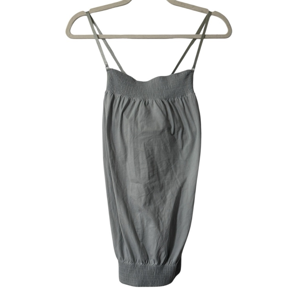 Athleta Light Gray Knit Top With Adjustable Straps And Built In Bra